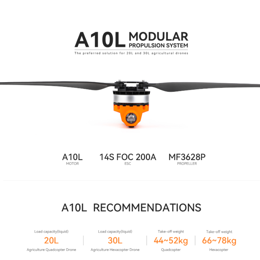T-MOTOR A10L 12S 14S High Powe - Drone Kit Hexacopter 评论和价格
